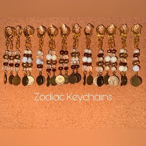 Gold Zodiac Keychain